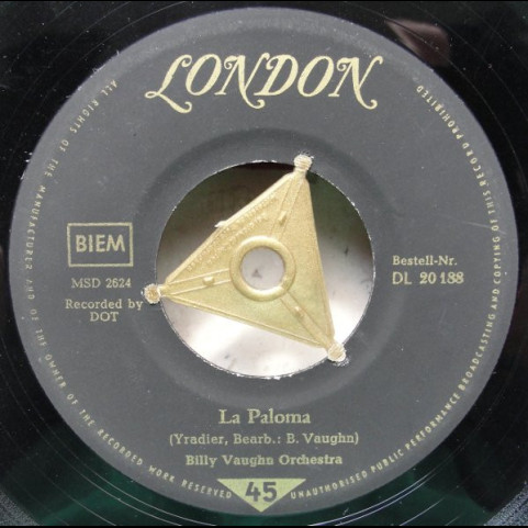 Billy Vaughn And His Orchestra - La Paloma (1958) [7"]