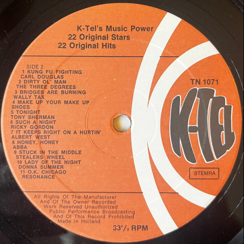 Various - K-Tel's Music Power (1974) [1LP]