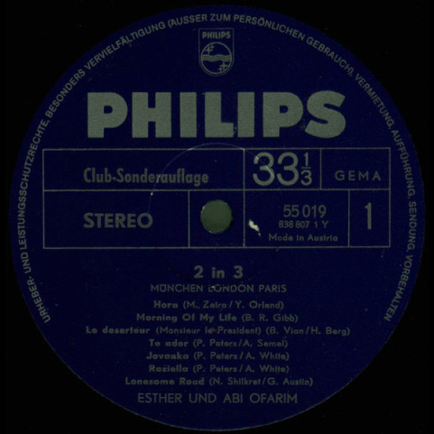 Esther & Abi Ofarim - 2 In 3 [1LP]