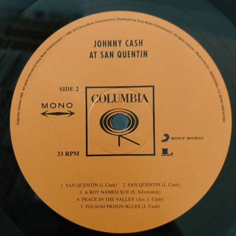 Johnny Cash - Johnny Cash At San Quentin (2015) [1LP] 180g