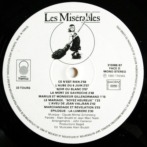 Various - Les Misérables (1980) [2LP]