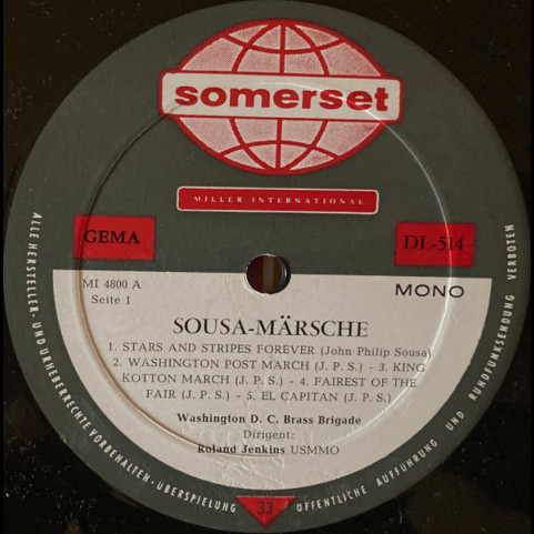 John Philip Sousa / Washington D. C. Brass Brigade - Sousa-Märsche [1LP]