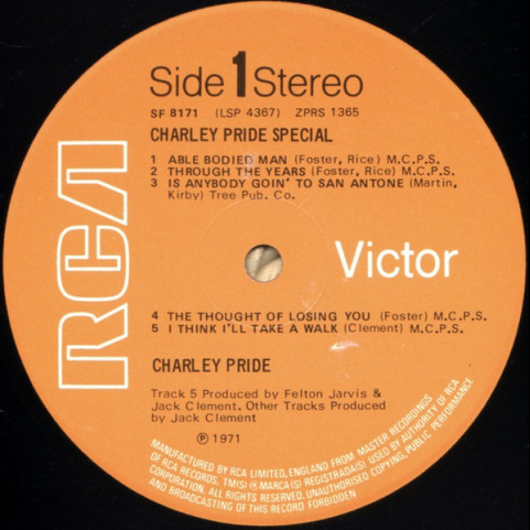 Charley Pride - Charley Pride Special (1971) [1LP]