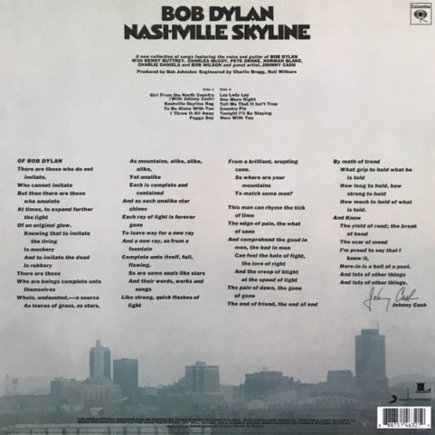 Bob Dylan - Nashville Skyline (2015) [1LP] 180g