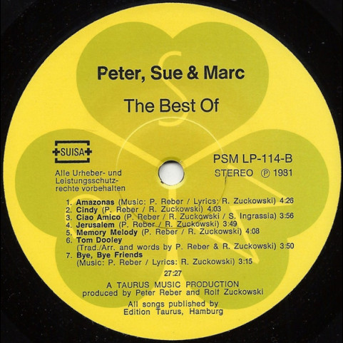 Peter, Sue & Marc - The Best Of Peter, Sue & Marc (1981) [1LP]