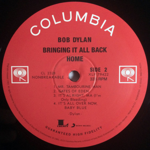 Bob Dylan - Bringing It All Back Home (2015) [1LP] 180g