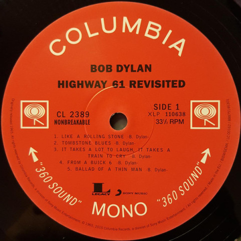 Bob Dylan - Highway 61 Revisited (2015) [1LP] 180g