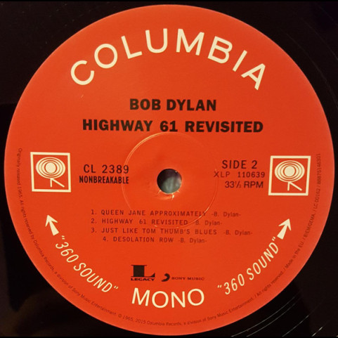 Bob Dylan - Highway 61 Revisited (2015) [1LP] 180g