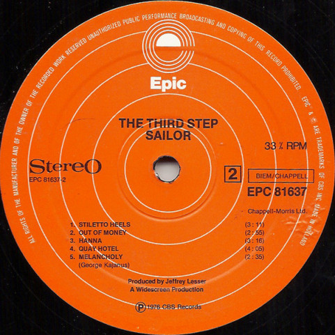 Sailor - The Third Step (1976) [1LP]