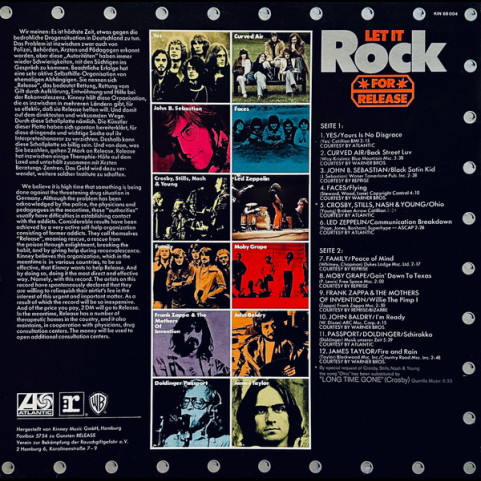 Various - Let It Rock For Release (1971) [1LP]