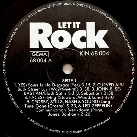 Various - Let It Rock For Release (1971) [1LP]