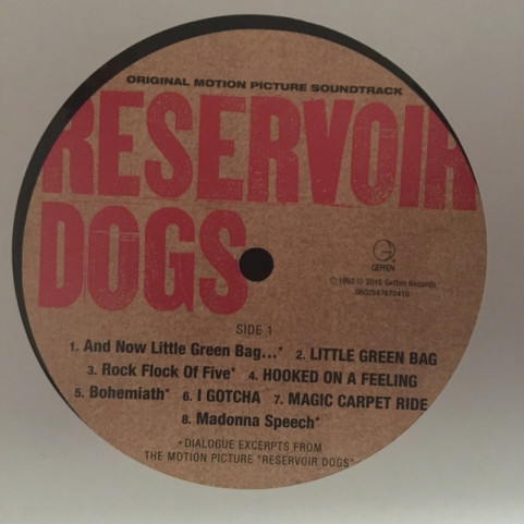 Various - Reservoir Dogs (Original Motion Picture Soundtrack) (2015) [1LP] 180g
