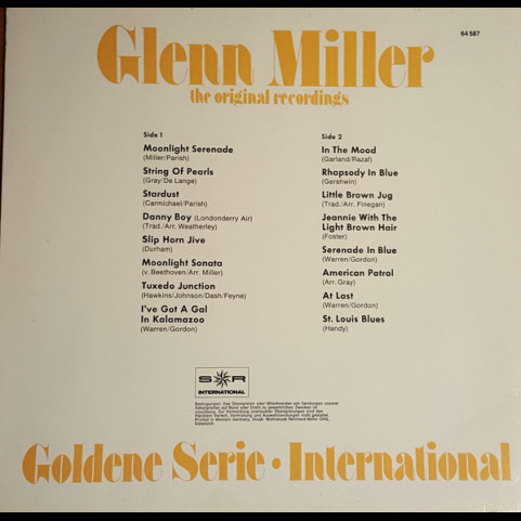 Glenn Miller - The Original Recordings - Goldene Serie • International  (1976) [1LP]