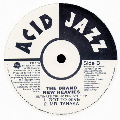 Brand New Heavies, The - Ultimate Trunk Funk - The EP (1992) [12"]