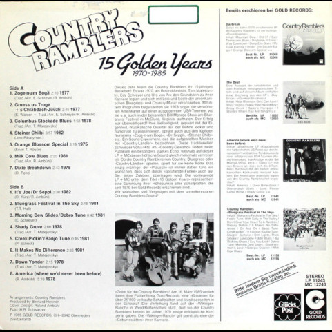 Country Ramblers - 15 Golden Years (1970-1985) (1985) [1LP]