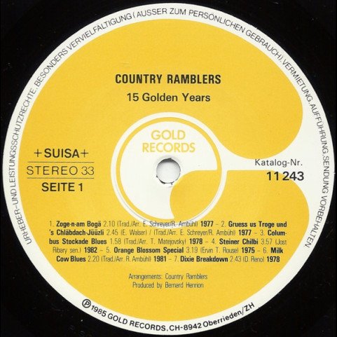 Country Ramblers - 15 Golden Years (1970-1985) (1985) [1LP]