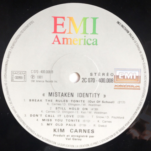 Kim Carnes - Mistaken Identity (1981) [1LP]