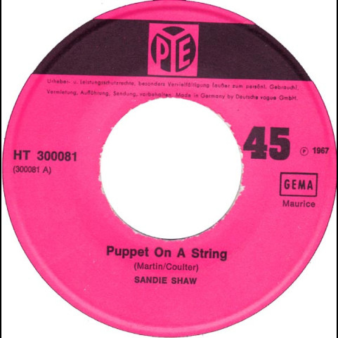 Sandie Shaw - Puppet On A String (1967) [7"]