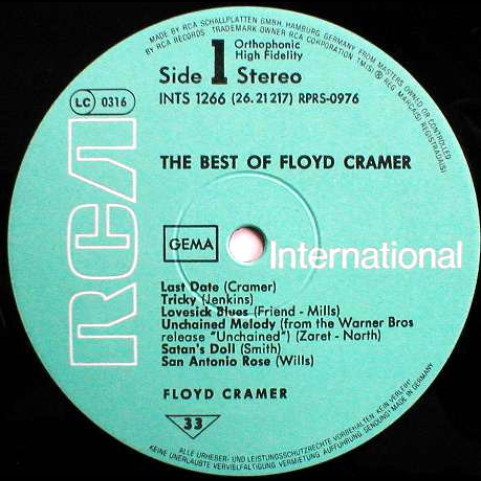 Floyd Cramer - The Best Of Floyd Cramer [1LP]