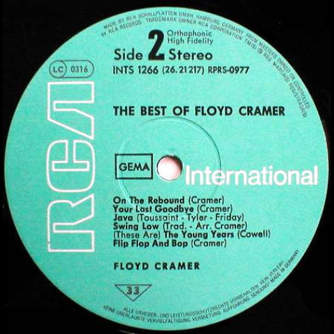 Floyd Cramer - The Best Of Floyd Cramer [1LP]