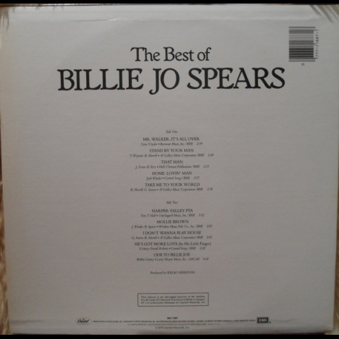Billie Jo Spears - The Best Of Billie Jo Spears (1979) [1LP]