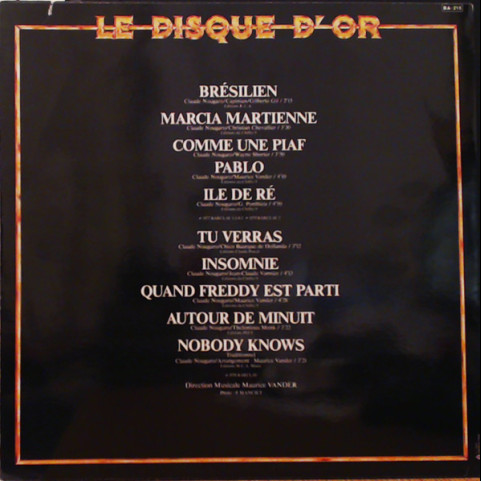 Claude Nougaro - Le Disque D'or [1LP]
