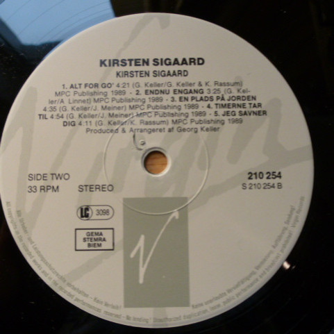 Kirsten Siggaard - Kirsten (1989) [1LP]