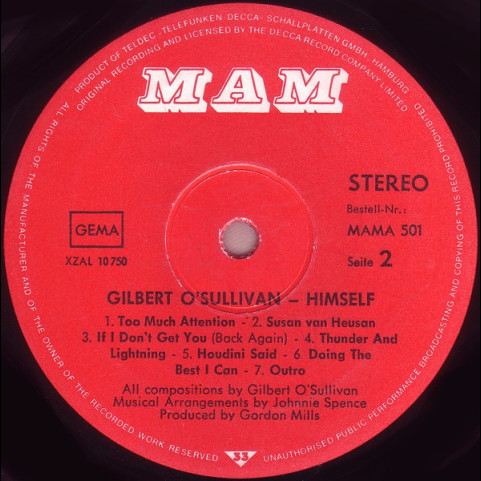 Gilbert O'Sullivan - Himself (1971) [1LP]
