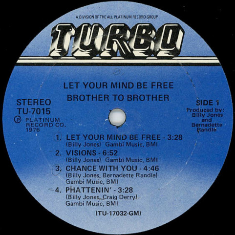 Brother To Brother - Let Your Mind Be Free (1976) [1LP]