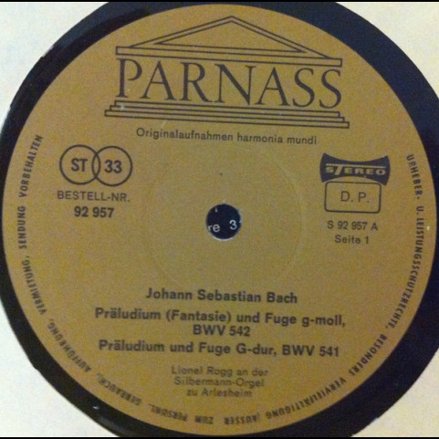 Johann Sebastian Bach, Lionel Rogg - Präludien Und Fugen (1971) [1LP]