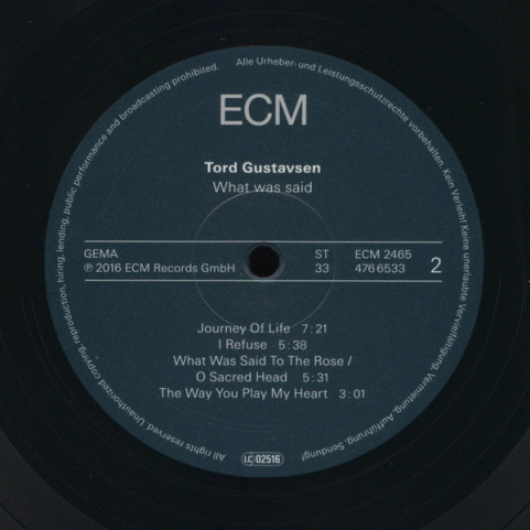 Tord Gustavsen - What Was Said (2016) [1LP] 180g
