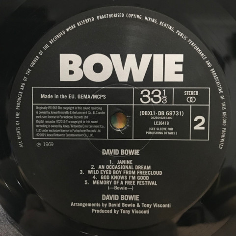 David Bowie - David Bowie (2016) [1LP]