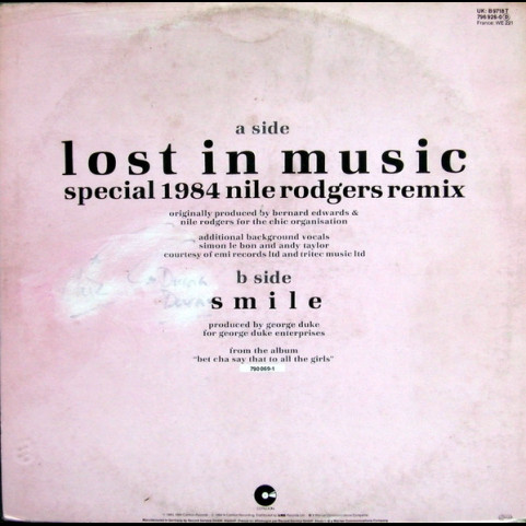 Sister Sledge - Lost In Music (1984) [12"]