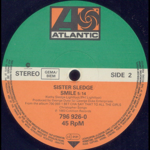 Sister Sledge - Lost In Music (1984) [12"]