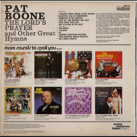 Pat Boone - The Lord's Prayer And Other Great Hymns (1972) [1LP]
