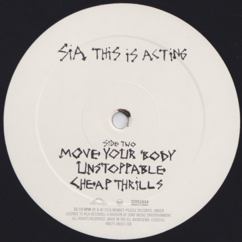 Sia - This Is Acting (2016) [1LP]