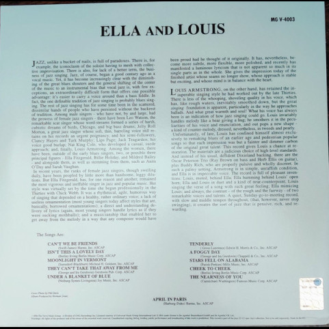 Ella Fitzgerald And Louis Armstrong - Ella And Louis (2016) [1LP] 180g