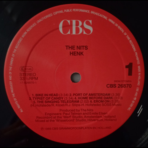 Nits, The - Henk (1986) [1LP]