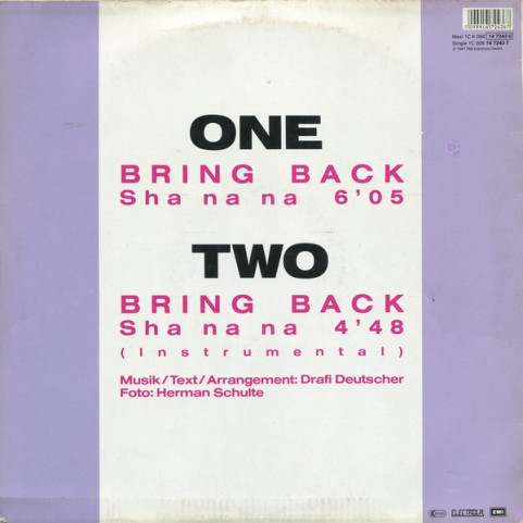 Mixed Emotions - Bring Back (Sha Na Na) (Extended Sha na na-Mix) (1987) [12"]