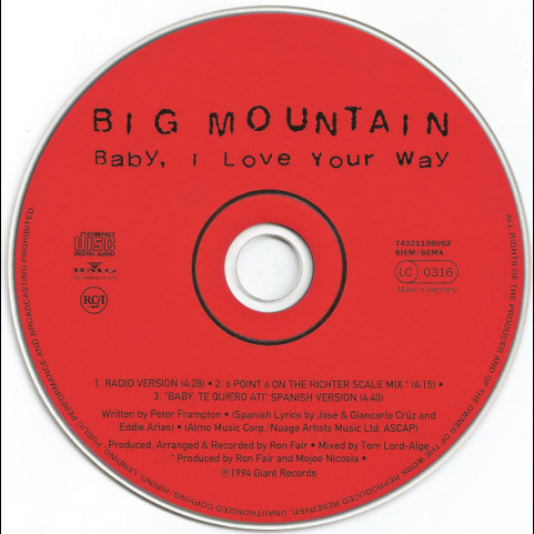 Big Mountain - Baby, I Love Your Way (1994) [1CD]