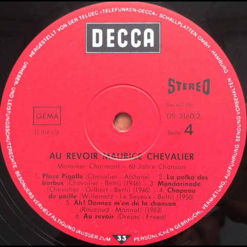 Maurice Chevalier - Au Revoir [2LP]