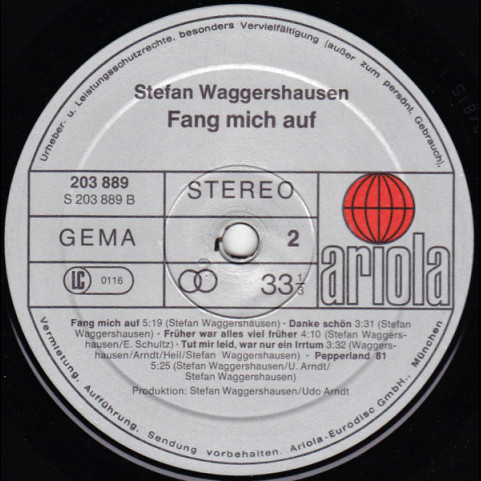 Stefan Waggershausen - Fang Mich Auf (1981) [1LP]
