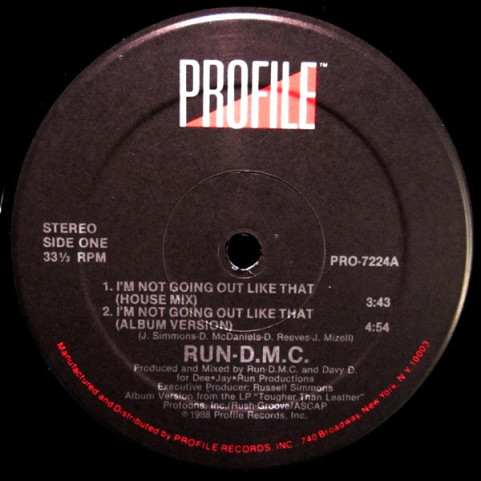 Run-DMC - I'm Not Going Out Like That (Remix) / How'd Ya Do It Dee (1988) [12"]
