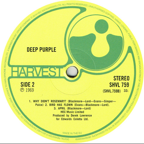 Deep Purple - Deep Purple (2016) [1LP] 180g