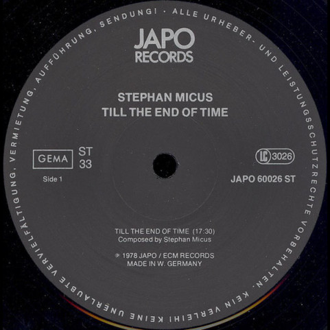 Stephan Micus - Till The End Of Time (1978) [1LP]