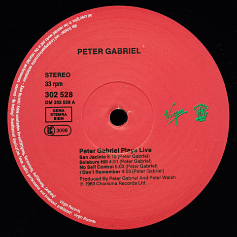 Peter Gabriel - Plays Live [2LP]