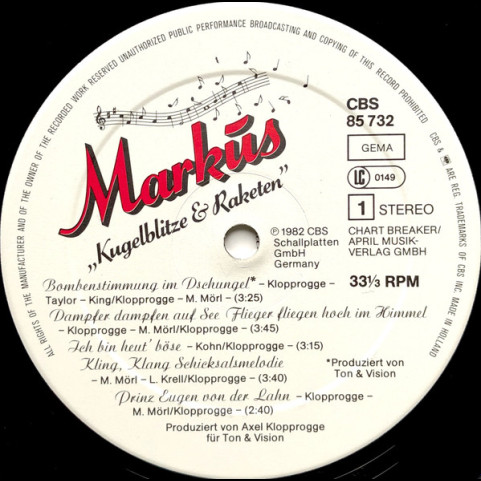 Markus (6) - Kugelblitze & Raketen (1982) [1LP]