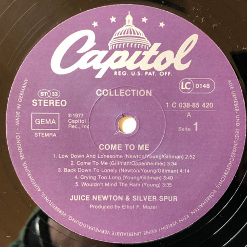 Juice Newton & Silver Spur - Collection Come To Me (1977) [1LP]