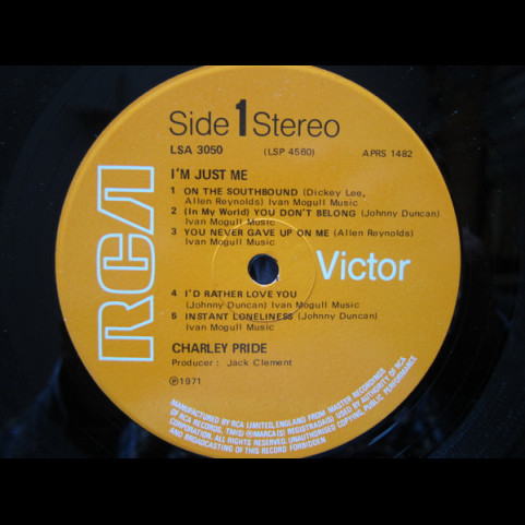 Charley Pride - I'm Just Me (1971) [1LP]