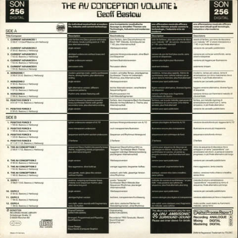 Geoff Bastow - The AV Conception Volume 1 (1986) [1LP]